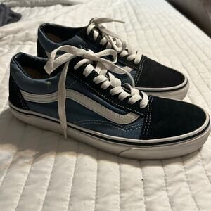 SkatewearVans Old Skool Blue & Black Suede Canvas Sneakers Men’s 7 / Women’s 8.5